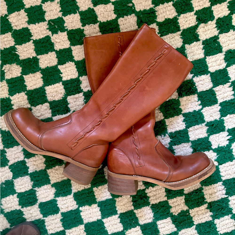 Vintage 70s leather knee high boots